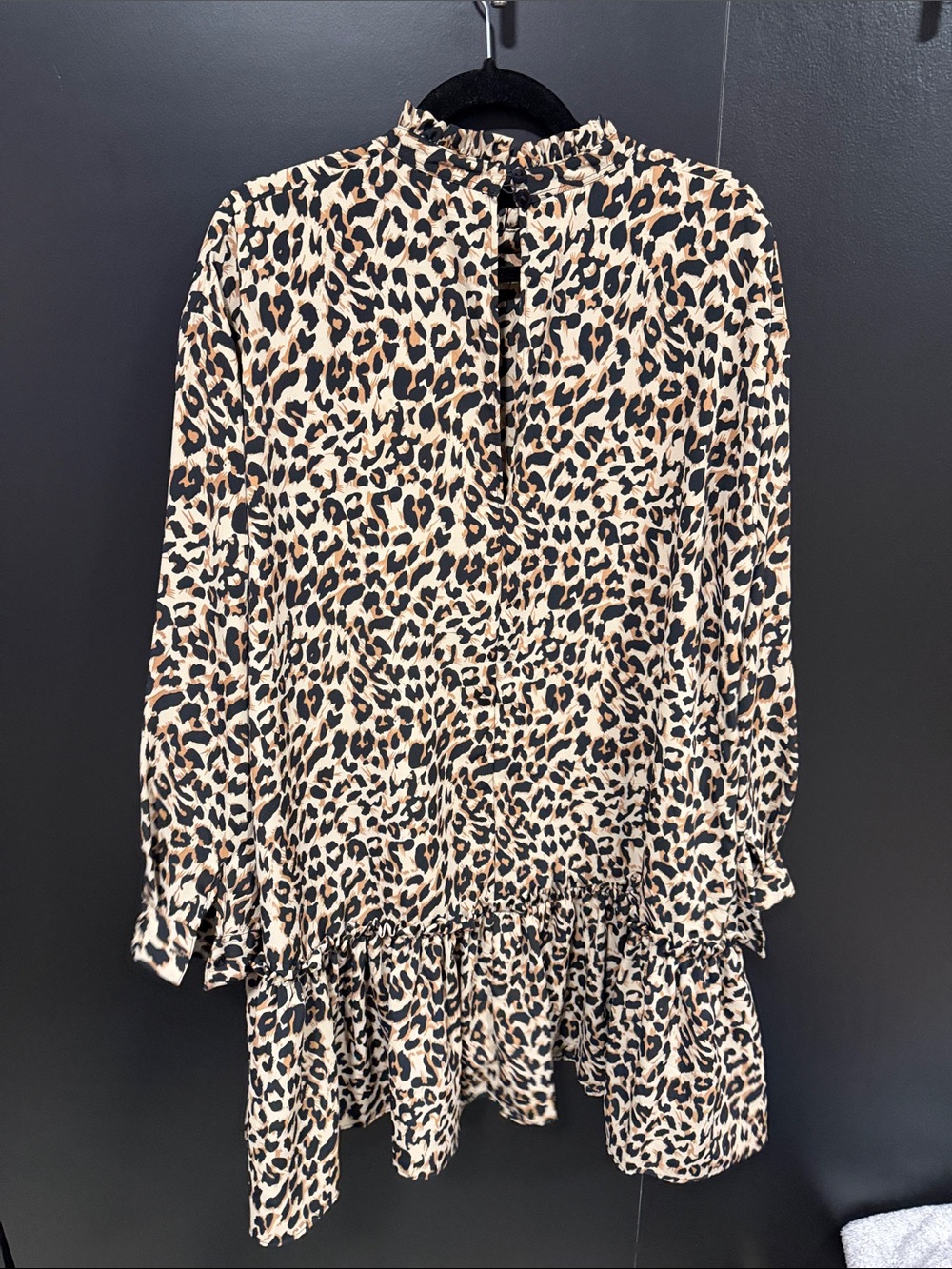 ASOS Leopard Print Ruffle Hem Dress - Picture 3 of 3
